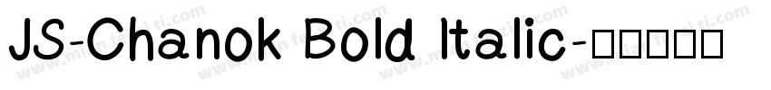 JS-Chanok Bold Italic字体转换